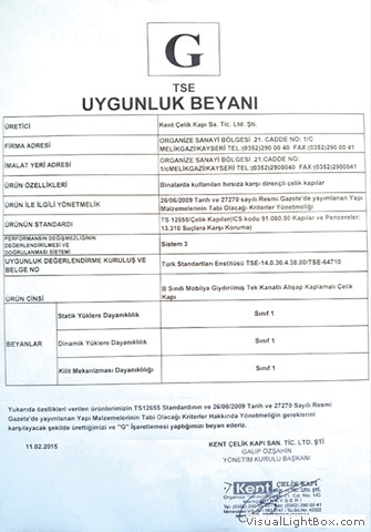 TSE Uygunluk Beyanı